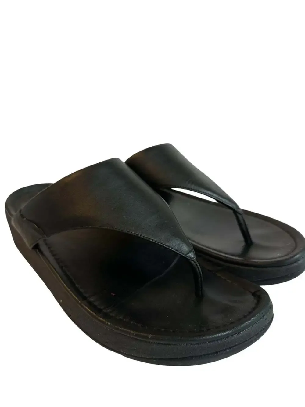 FitFlop Lulu Thong Platform Sandals Black Comfort Walking Women's Size 11